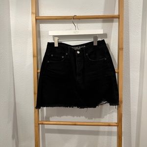 American Eagle Black distressed mini skirt